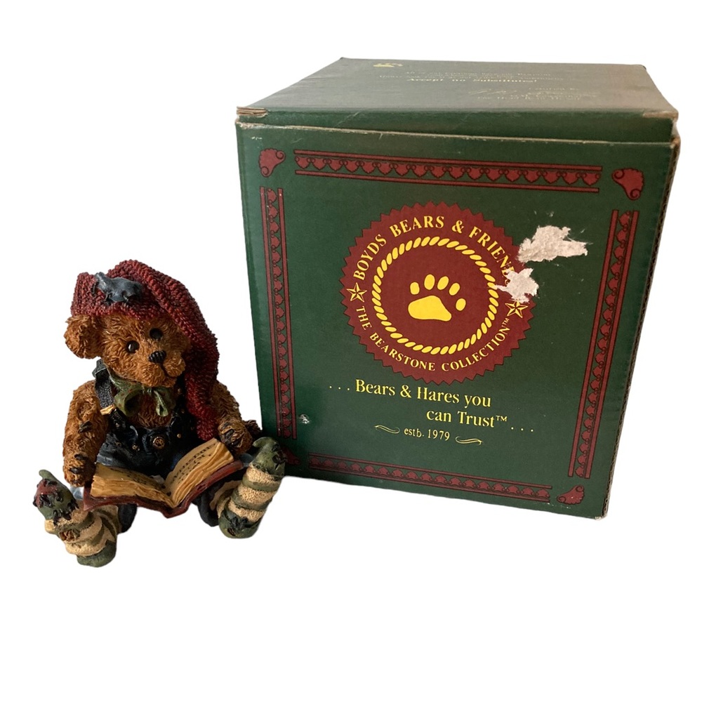 Boyds Bears Bearstone Collection Vintage 1998 Edmund Elfβ Christmas Carol 228311